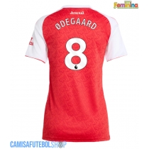 Camisa de time de futebol Arsenal Martin Odegaard #8 Replicas 1º Equipamento Feminina 2025-26 Manga Curta